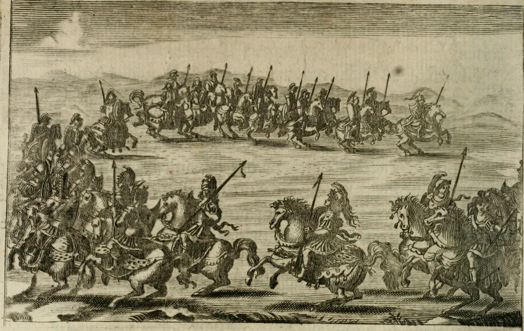 An illustration from Traité des tournois, joustes, carrousels, et autres spectacles publics, 1669, leaf 219