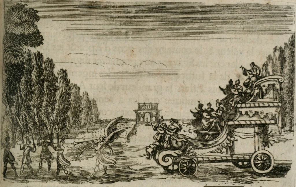 An illustration from Traité des tournois, joustes, carrousels, et autres spectacles publics, 1669, leaf 24