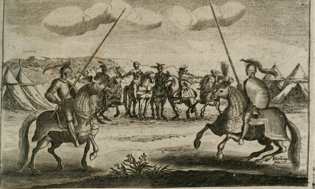 An illustration from Traité des tournois, joustes, carrousels, et autres spectacles publics, 1669, leaf 336
