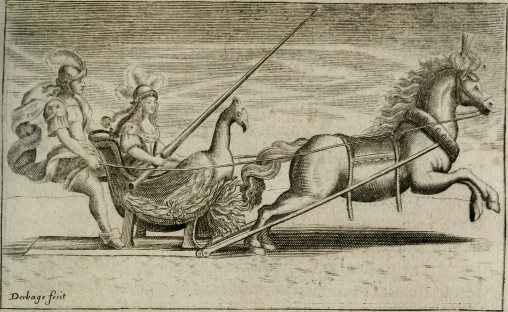 An illustration from Traité des tournois, joustes, carrousels, et autres spectacles publics, 1669, leaf 364