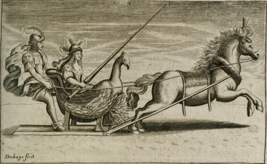 An illustration from Traité des tournois, joustes, carrousels, et autres spectacles publics, 1669, leaf 68