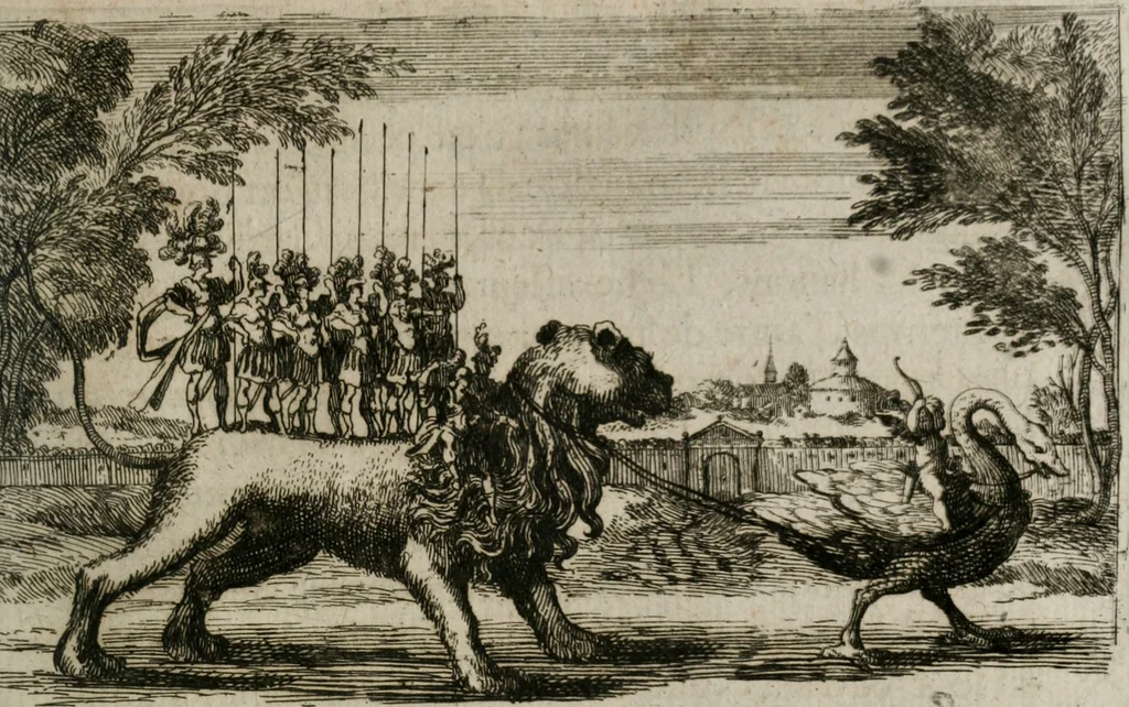 An illustration from Traité des tournois, joustes, carrousels, et autres spectacles publics, 1669, leaf 86