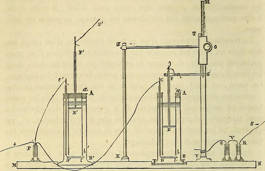 An illustration from Traité d'électricité et de magnétisme : et des applications de ces sciences a la chimie, a la physiologie et aux arts, 1855, leaf 127