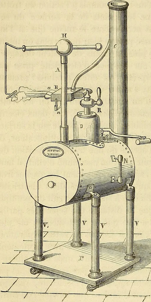 An illustration from Traité d'électricité et de magnétisme : et des applications de ces sciences a la chimie, a la physiologie et aux arts, 1855, leaf 157
