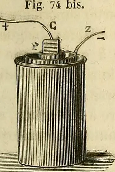 An illustration from Traité d'électricité et de magnétisme : et des applications de ces sciences a la chimie, a la physiologie et aux arts, 1855, leaf 250
