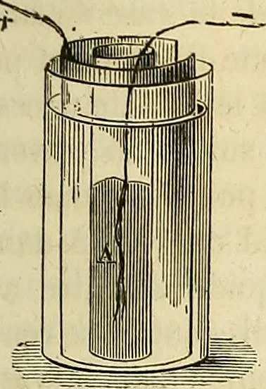 An illustration from Traité d'électricité et de magnétisme : et des applications de ces sciences a la chimie, a la physiologie et aux arts, 1855, leaf 256