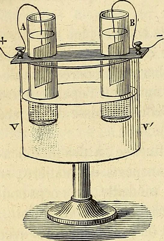 An illustration from Traité d'électricité et de magnétisme : et des applications de ces sciences a la chimie, a la physiologie et aux arts, 1855, leaf 311