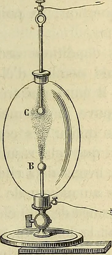 An illustration from Traité d'électricité et de magnétisme : et des applications de ces sciences a la chimie, a la physiologie et aux arts, 1855, leaf 376