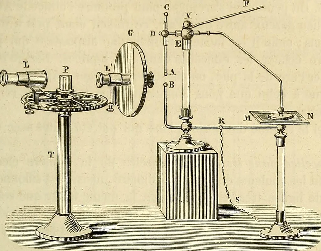 An illustration from Traité d'électricité et de magnétisme : et des applications de ces sciences a la chimie, a la physiologie et aux arts, 1855, leaf 380