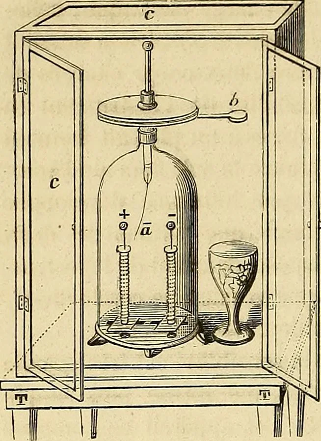 An illustration from Traité d'électricité et de magnétisme : et des applications de ces sciences a la chimie, a la physiologie et aux arts, 1855, leaf 45
