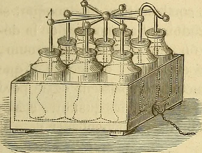 An illustration from Traité d'électricité et de magnétisme : et des applications de ces sciences a la chimie, a la physiologie et aux arts, 1855, leaf 62
