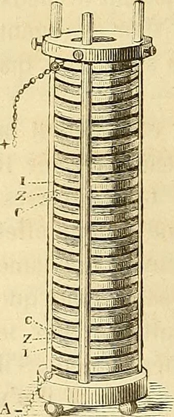 An illustration from Traité d'électricité et de magnétisme : et des applications de ces sciences a la chimie, a la physiologie et aux arts, 1855, leaf 79