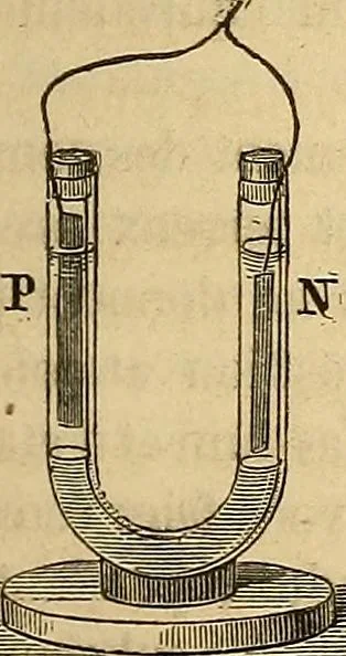 An illustration from Traité d'électricité et de magnétisme : et des applications de ces sciences a la chimie, a la physiologie et aux arts, 1855, leaf 144