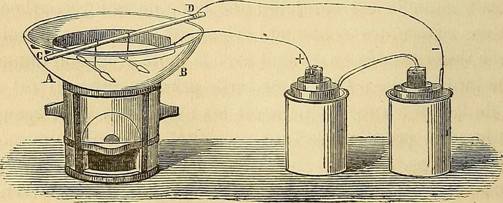 An illustration from Traité d'électricité et de magnétisme : et des applications de ces sciences a la chimie, a la physiologie et aux arts, 1855, leaf 229