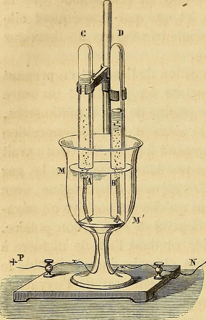 An illustration from Traité d'électricité et de magnétisme : et des applications de ces sciences a la chimie, a la physiologie et aux arts, 1855, leaf 27