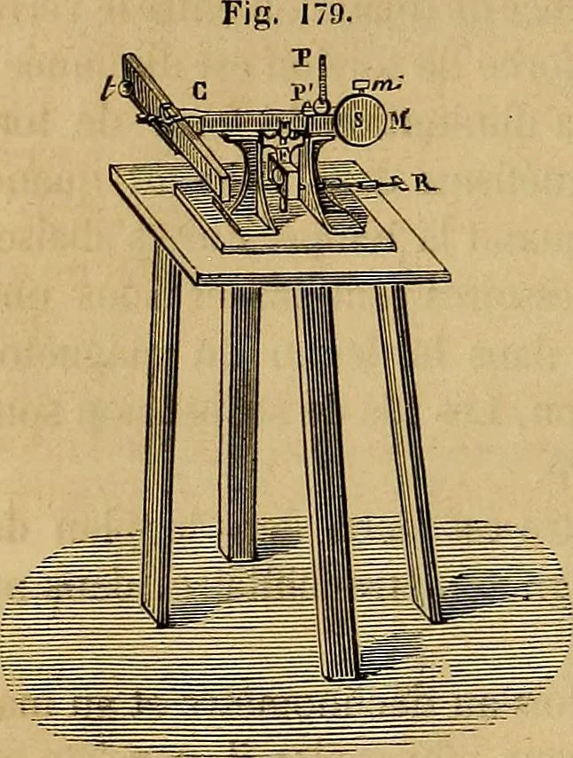 An illustration from Traité d'électricité et de magnétisme : et des applications de ces sciences a la chimie, a la physiologie et aux arts, 1855, leaf 127