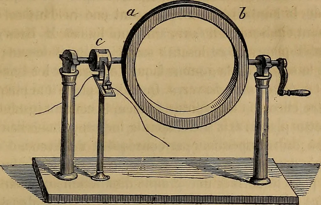 An illustration from Traité d'électricité et de magnétisme : et des applications de ces sciences a la chimie, a la physiologie et aux arts, 1855, leaf 238