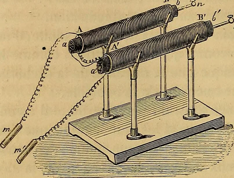 An illustration from Traité d'électricité et de magnétisme : et des applications de ces sciences a la chimie, a la physiologie et aux arts, 1855, leaf 241