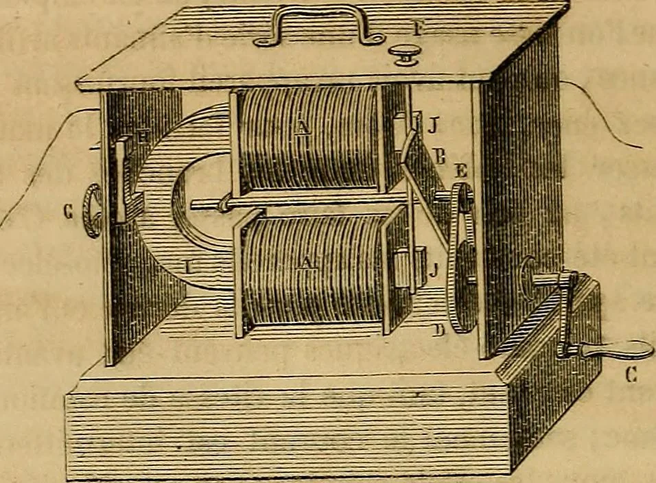 An illustration from Traité d'électricité et de magnétisme : et des applications de ces sciences a la chimie, a la physiologie et aux arts, 1855, leaf 247
