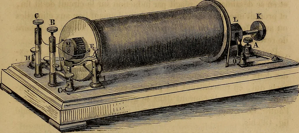 An illustration from Traité d'électricité et de magnétisme : et des applications de ces sciences a la chimie, a la physiologie et aux arts, 1855, leaf 248