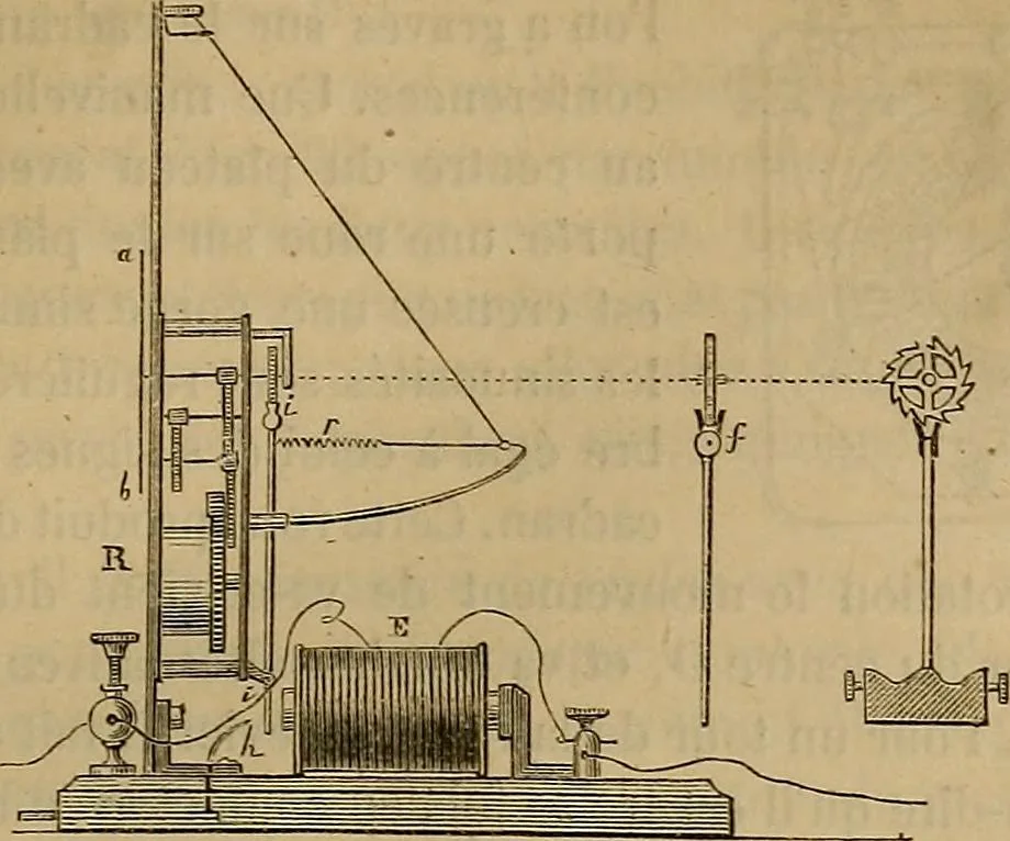 An illustration from Traité d'électricité et de magnétisme : et des applications de ces sciences a la chimie, a la physiologie et aux arts, 1855, leaf 286