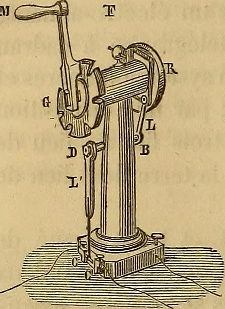 An illustration from Traité d'électricité et de magnétisme : et des applications de ces sciences a la chimie, a la physiologie et aux arts, 1855, leaf 291