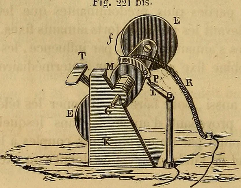 An illustration from Traité d'électricité et de magnétisme : et des applications de ces sciences a la chimie, a la physiologie et aux arts, 1855, leaf 299