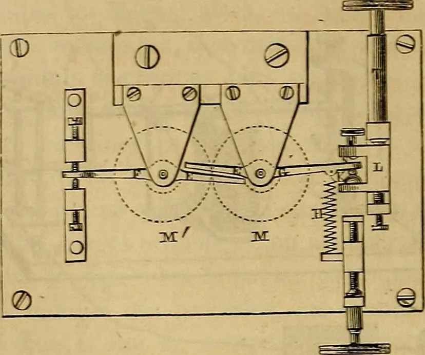An illustration from Traité d'électricité et de magnétisme : et des applications de ces sciences a la chimie, a la physiologie et aux arts, 1855, leaf 313