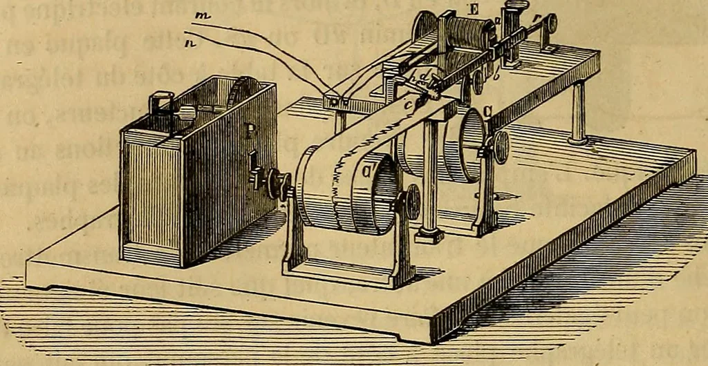 An illustration from Traité d'électricité et de magnétisme : et des applications de ces sciences a la chimie, a la physiologie et aux arts, 1855, leaf 317