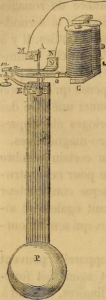 An illustration from Traité d'électricité et de magnétisme : et des applications de ces sciences a la chimie, a la physiologie et aux arts, 1855, leaf 339