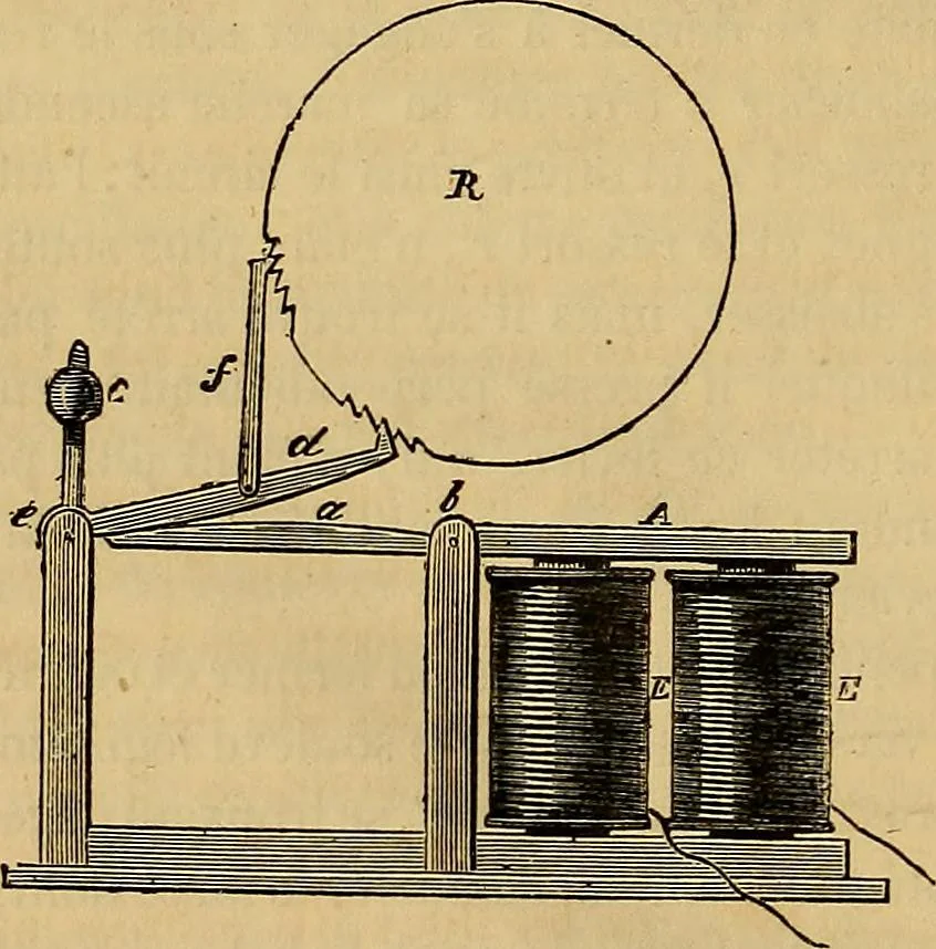 An illustration from Traité d'électricité et de magnétisme : et des applications de ces sciences a la chimie, a la physiologie et aux arts, 1855, leaf 341