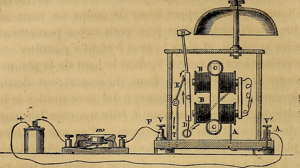 An illustration from Traité d'électricité et de magnétisme : et des applications de ces sciences a la chimie, a la physiologie et aux arts, 1855, leaf 369