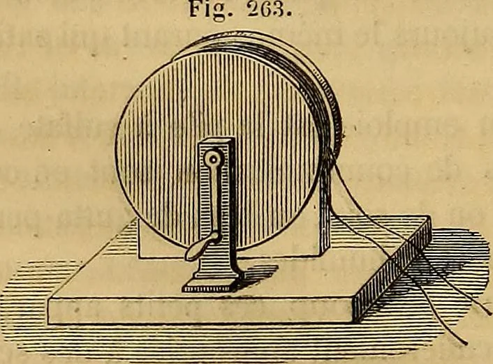 An illustration from Traité d'électricité et de magnétisme : et des applications de ces sciences a la chimie, a la physiologie et aux arts, 1855, leaf 371
