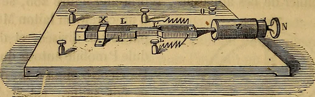 An illustration from Traité d'électricité et de magnétisme : et des applications de ces sciences a la chimie, a la physiologie et aux arts, 1855, leaf 379
