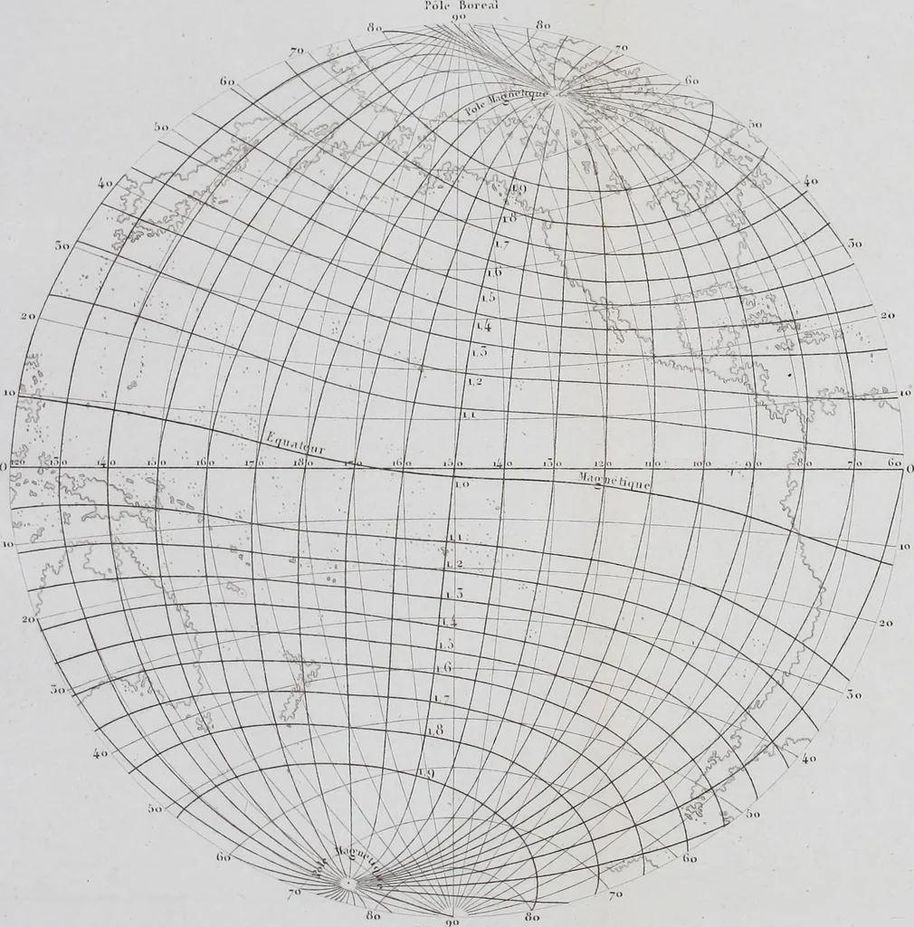 An illustration from Traité d'électricité et de magnétisme : et des applications de ces sciences a la chimie, a la physiologie et aux arts, 1855, leaf 442