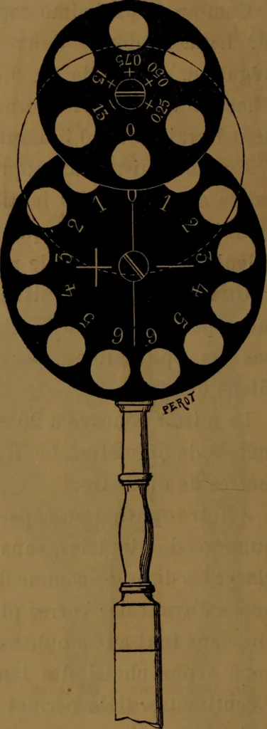 An illustration from Traité d'optique : considérée dans ses rapports avec l'examen de l'oeil, 1879, leaf 303