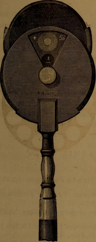 An illustration from Traité d'optique : considérée dans ses rapports avec l'examen de l'oeil, 1879, leaf 304
