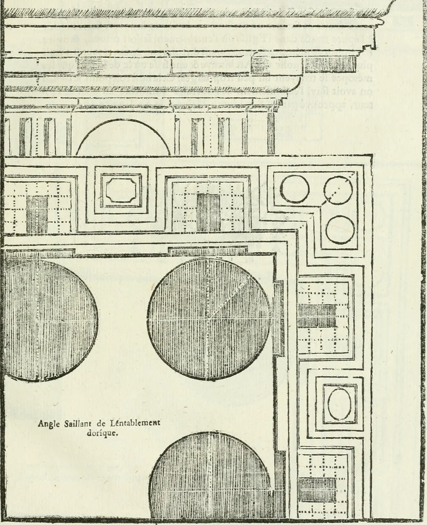 An illustration from Traité d'architecture, ou, Proportions des trois ordres grecs : sur un module de douze parties, 1768, leaf 104
