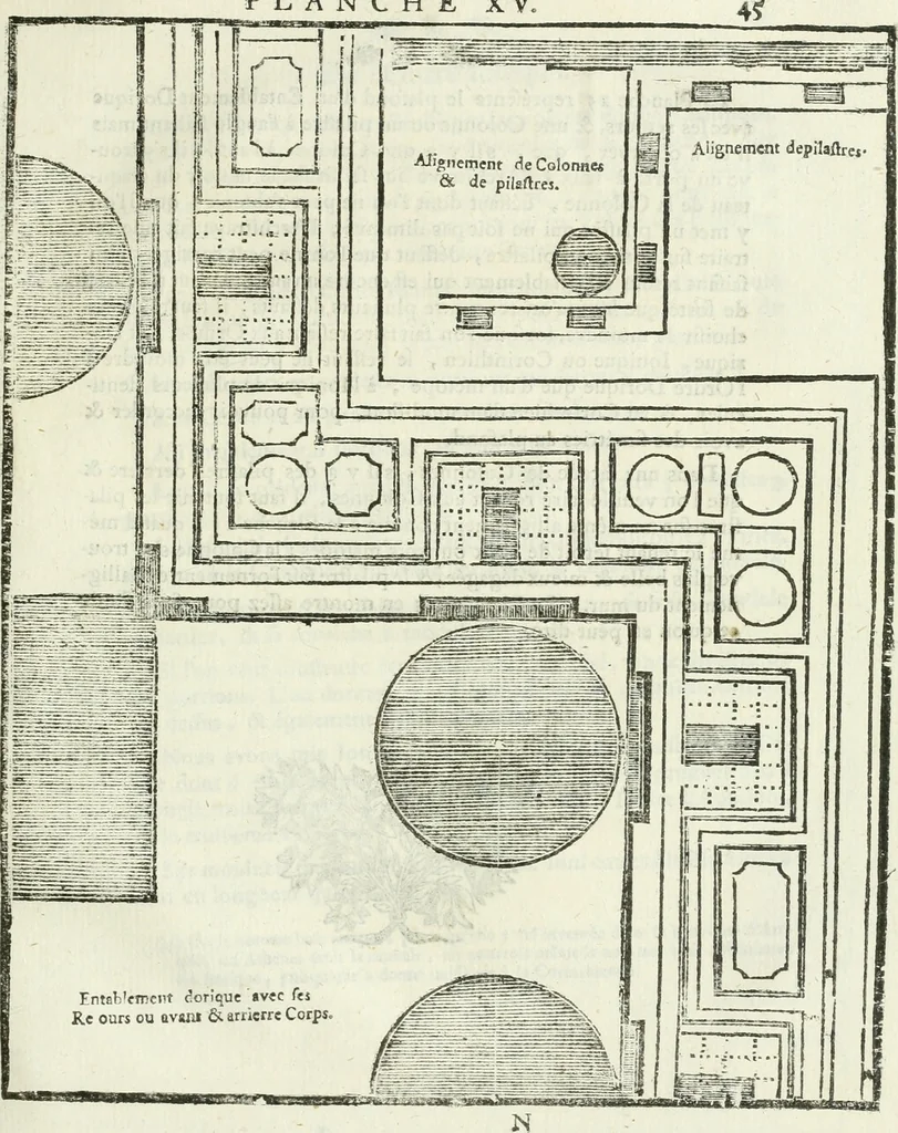 An illustration from Traité d'architecture, ou, Proportions des trois ordres grecs : sur un module de douze parties, 1768, leaf 106