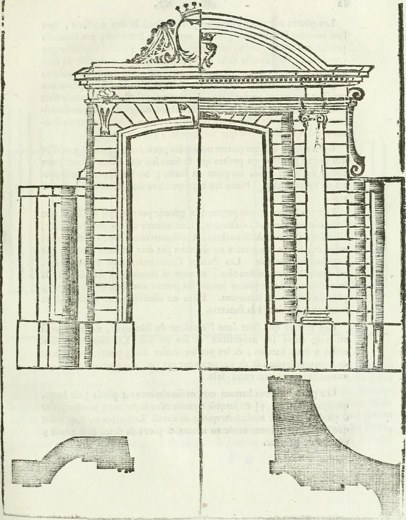 An illustration from Traité d'architecture, ou, Proportions des trois ordres grecs : sur un module de douze parties, 1768, leaf 122