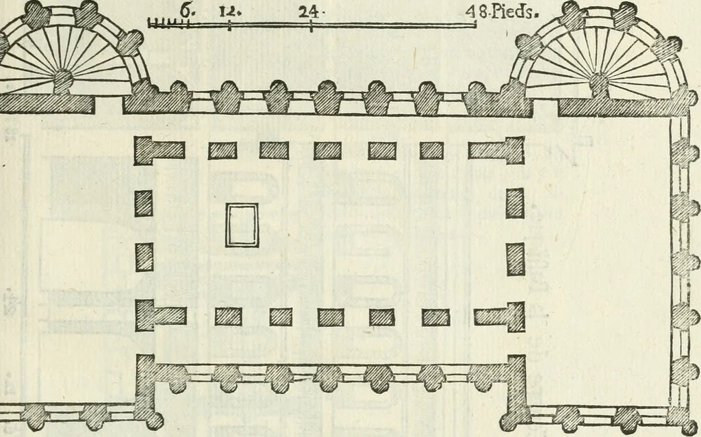 An illustration from Traité d'architecture, ou, Proportions des trois ordres grecs : sur un module de douze parties, 1768, leaf 212