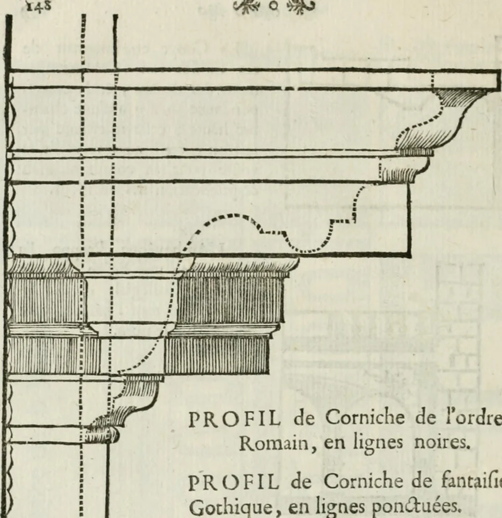 An illustration from Traité d'architecture, ou, Proportions des trois ordres grecs : sur un module de douze parties, 1768, leaf 215