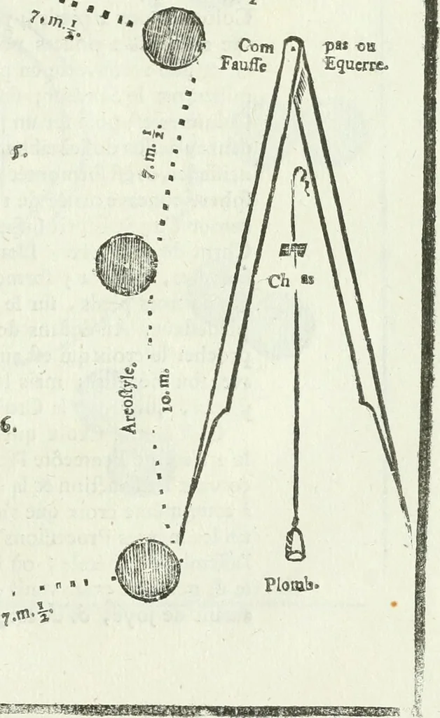 An illustration from Traité d'architecture, ou, Proportions des trois ordres grecs : sur un module de douze parties, 1768, leaf 92
