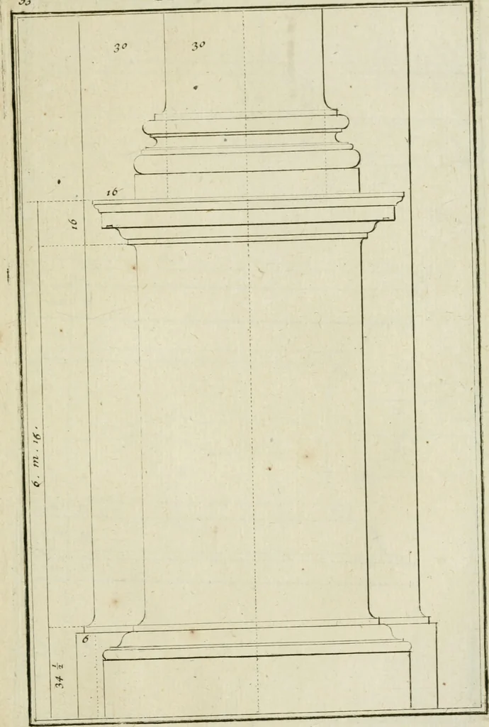 An illustration from Traité d'architecture : avec des remarques et des observations tres-utiles pour les jeunes gens, qui veulent s'appliquer à ce bel art, 1714, leaf 110