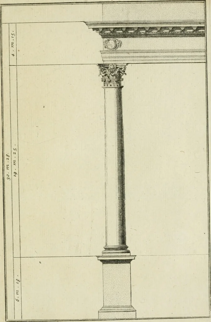 An illustration from Traité d'architecture : avec des remarques et des observations tres-utiles pour les jeunes gens, qui veulent s'appliquer à ce bel art, 1714, leaf 114