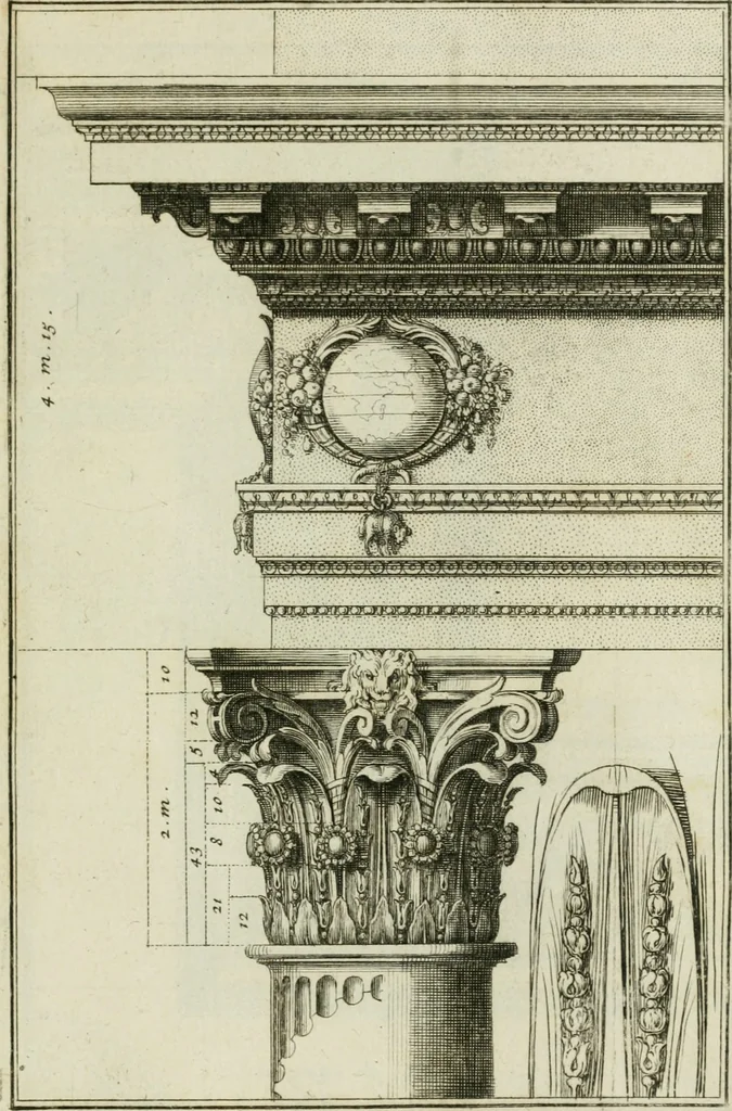 An illustration from Traité d'architecture : avec des remarques et des observations tres-utiles pour les jeunes gens, qui veulent s'appliquer à ce bel art, 1714, leaf 124