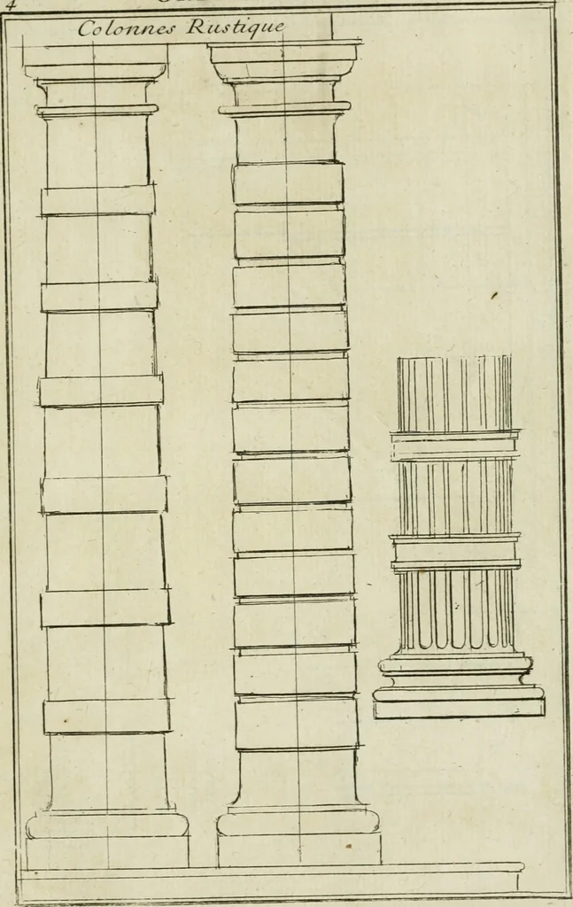 An illustration from Traité d'architecture : avec des remarques et des observations tres-utiles pour les jeunes gens, qui veulent s'appliquer à ce bel art, 1714, leaf 14