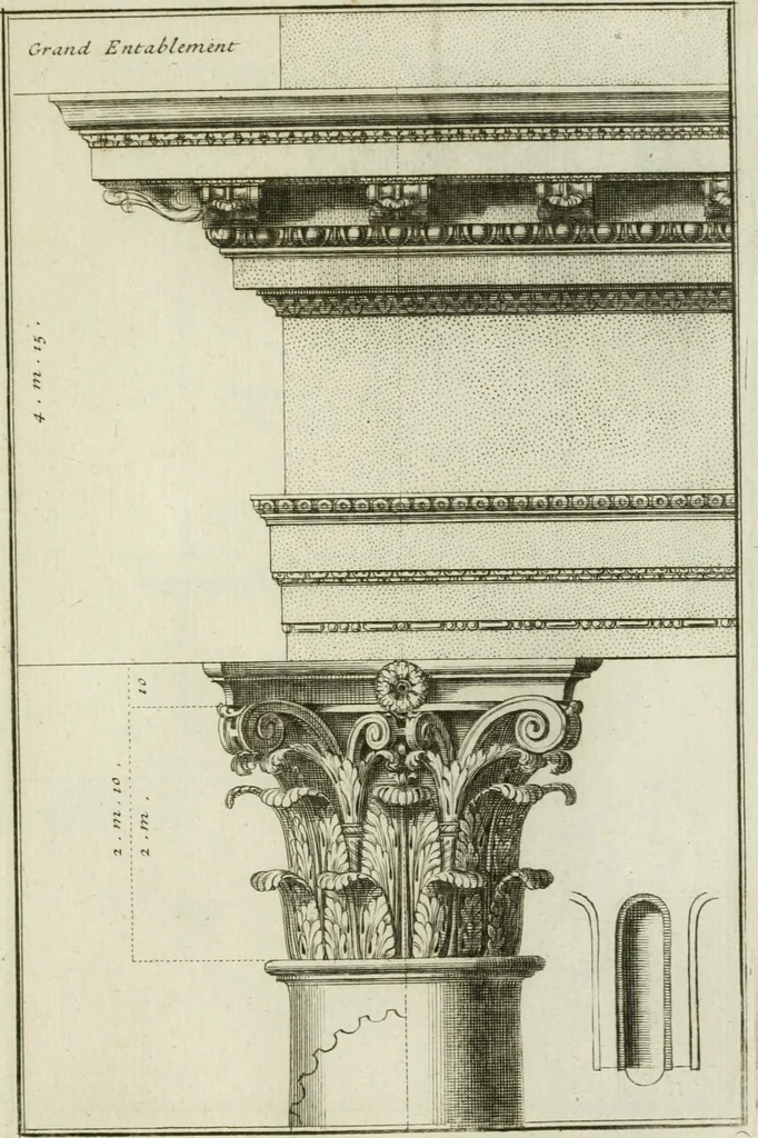 An illustration from Traité d'architecture : avec des remarques et des observations tres-utiles pour les jeunes gens, qui veulent s'appliquer à ce bel art, 1714, leaf 140