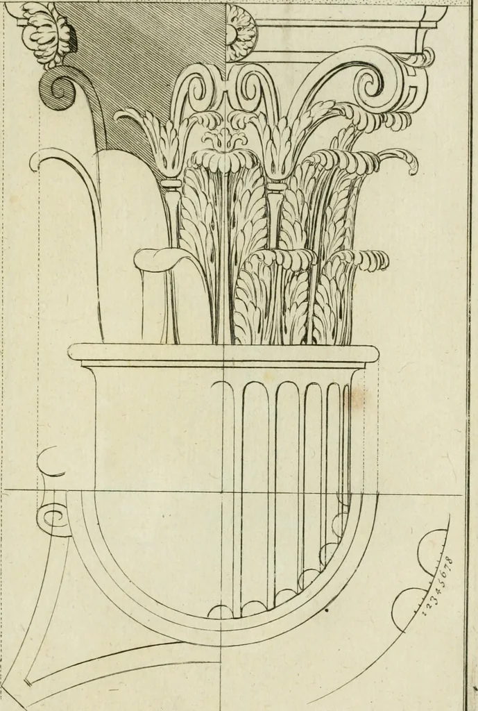 An illustration from Traité d'architecture : avec des remarques et des observations tres-utiles pour les jeunes gens, qui veulent s'appliquer à ce bel art, 1714, leaf 146