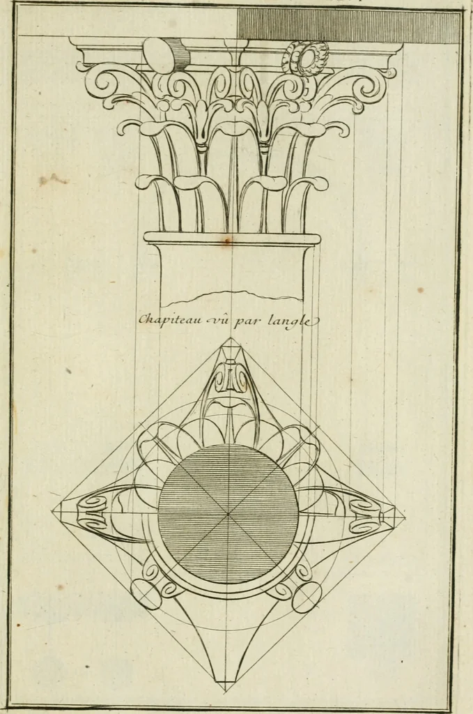 An illustration from Traité d'architecture : avec des remarques et des observations tres-utiles pour les jeunes gens, qui veulent s'appliquer à ce bel art, 1714, leaf 148